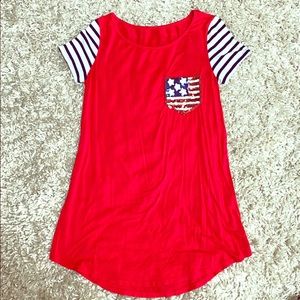 Red White Blue Boutique Top